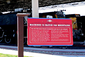 Outside the Utah State Railroad Museum