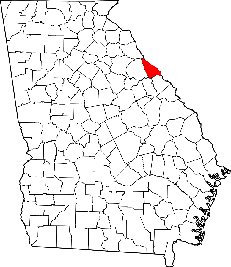 "Map of Georgia highlighting Lincoln County" by David Benbennick